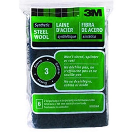 3M 3M 10115 Number 3 - Scotch Brite Synthetic Steel Wool Pad 474882